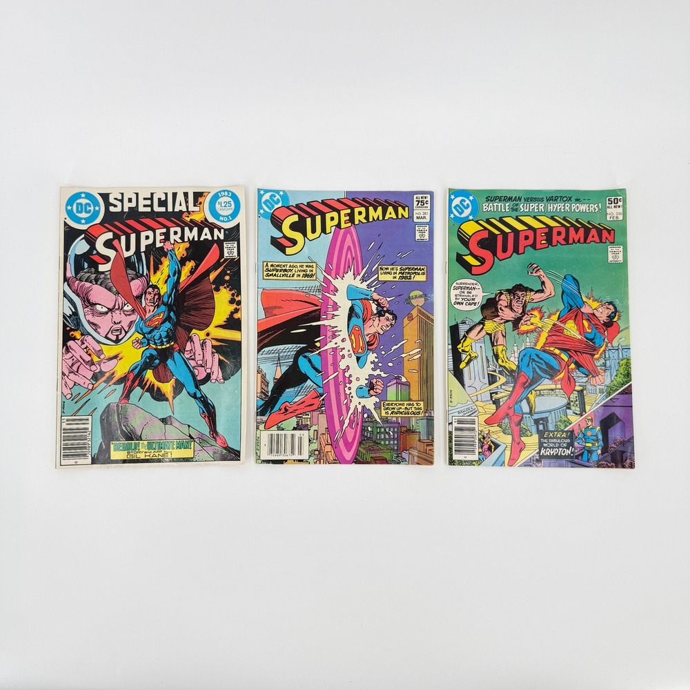 DC Superman #356 #381 Special #1 Vartox 1981 1983 Canadian Variant Comic Lot
